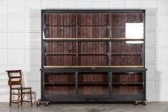 Monumental Ebonised Glazed Mahogany Pine Haberdashery Cabinet - 2999768