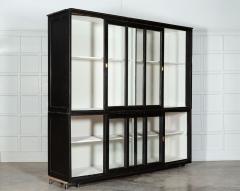 Monumental Ebonised Glazed Pine Housekeepers Cabinet - 3276648