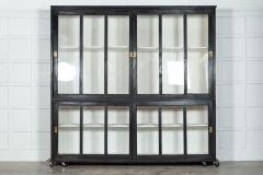 Monumental Ebonised Glazed Pine Housekeepers Cabinet - 3276655