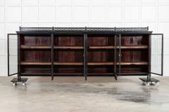 Monumental English 19thC Ebonised Mahogany Glazed Bookcase - 4152982