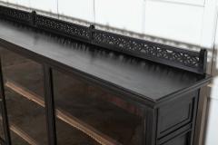 Monumental English 19thC Ebonised Mahogany Glazed Bookcase - 4152989