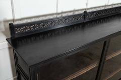 Monumental English 19thC Ebonised Mahogany Glazed Bookcase - 4152991
