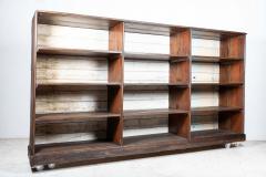 Monumental English 19thC Ironmongers Pine Bookcase Cabinet - 2478190