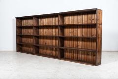 Monumental English 19thC Ironmongers Pine Bookcase Cabinet - 2583361