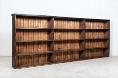 Monumental English 19thC Ironmongers Pine Bookcase Cabinet - 2583363