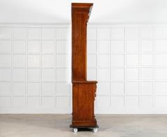 Monumental English 19thC Oak Glazed Library Bookcase - 4152922