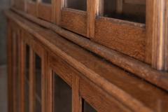 Monumental English 19thC Oak Glazed Library Bookcase - 4503406