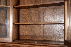 Monumental English 19thC Oak Glazed Library Bookcase - 4503408
