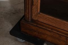 Monumental English 19thC Oak Glazed Library Bookcase - 4503414