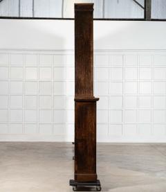 Monumental English 19thC Oak Glazed Library Bookcase - 4503416