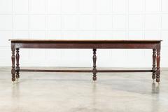 Monumental English 19thC Oak Refectory Table - 3496680