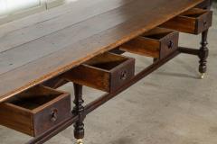 Monumental English 19thC Oak Refectory Table - 3496681