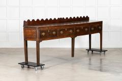 Monumental English 19thC Oak Vernacular Dresser Base - 4427877