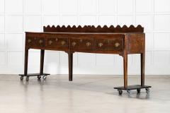 Monumental English 19thC Oak Vernacular Dresser Base - 4427879