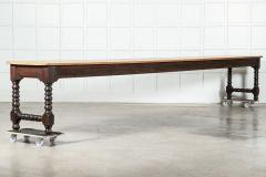 Monumental English 19thC Pine Convent Refectory Table - 3567994