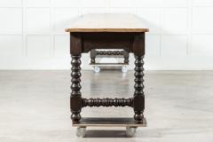 Monumental English 19thC Pine Convent Refectory Table - 3567999