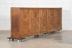 Monumental English 19thC Pine Estate Deed Cabinet - 4469847