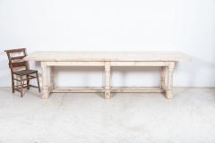 Monumental English Bleached Pine Refectory Table - 2583463