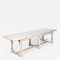 Monumental English Bleached Pine Refectory Table - 2585387