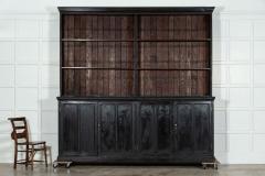 Monumental English Ebonised Beech Bookcase Cabinet - 3363092