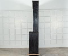 Monumental English Ebonised Beech Bookcase Cabinet - 3363094