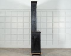 Monumental English Ebonised Beech Bookcase Cabinet - 3363095