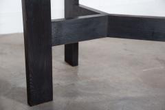 Monumental English Ebonised Bleached Brutalist Pine Dining Table - 2960502