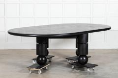 Monumental English Ebonised Brutalist Elm Dining Table - 4122584