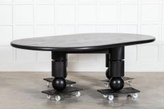Monumental English Ebonised Brutalist Elm Dining Table - 4122617