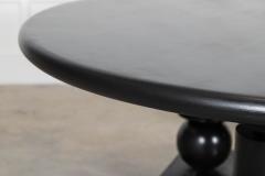 Monumental English Ebonised Brutalist Elm Dining Table - 4122621