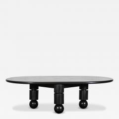 Monumental English Ebonised Brutalist Elm Dining Table - 4122651