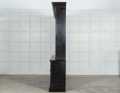 Monumental English Ebonised Oak Breakfront Bookcase - 3220131