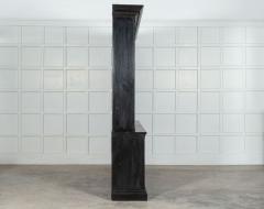 Monumental English Ebonised Oak Breakfront Bookcase - 3220132