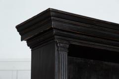 Monumental English Ebonised Oak Breakfront Bookcase - 3220133