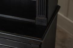 Monumental English Ebonised Oak Breakfront Bookcase - 3220135