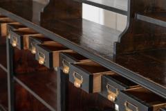 Monumental English Ebonised Oak Shop Display Cabinet - 4406286