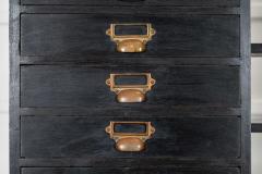 Monumental English Ebonised Oak Shop Display Cabinet - 4406288