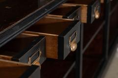 Monumental English Ebonised Oak Shop Display Cabinet - 4406289