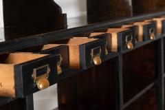 Monumental English Ebonised Oak Shop Display Cabinet - 4406290