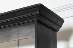 Monumental English Ebonised Oak Shop Display Cabinet - 4406291