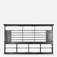 Monumental English Ebonised Oak Shop Display Cabinet - 4412024