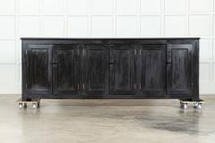 Monumental English Ebonised Pine Dresser Base - 3553886