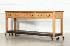 Monumental English Georgian Country House Pine Potboard Dresser Base - 3598757