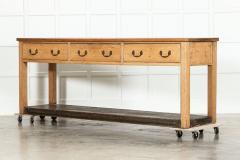 Monumental English Georgian Country House Pine Potboard Dresser Base - 3598757