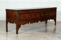 Monumental English Georgian Vernacular Oak Dresser Base - 3325271