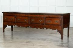 Monumental English Georgian Vernacular Oak Dresser Base - 3325273