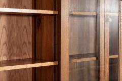 Monumental English Glazed Oak Bookcase Cabinet - 3949661