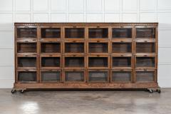 Monumental English Oak Barristers Bookcase Cabinet - 3053222