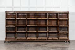Monumental English Oak Barristers Bookcase Cabinet - 3053223