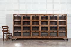 Monumental English Oak Barristers Bookcase Cabinet - 3053224